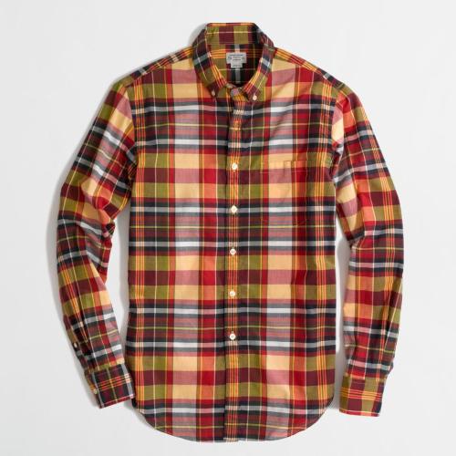 lots-of-plaiditude: Factory washed shirt in summer plaid