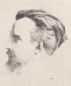 le-desir-de-lautre:  Odilon Redon (French, 1840–1916), Portrait of Maurice Denis (1870-1943), 1903. Lithograph, 15,3 x 13,5 cm. 