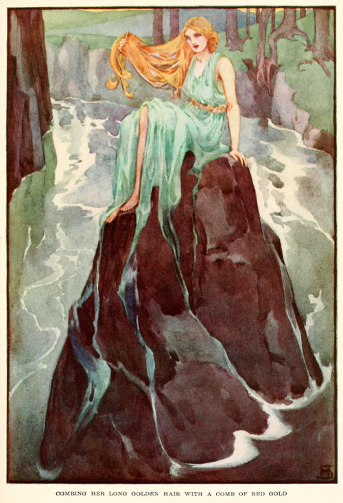 Helen Stratton (1867-1961), ‘The Lorelei’, “A Book of Myths” by Jean Lang, 1915Source