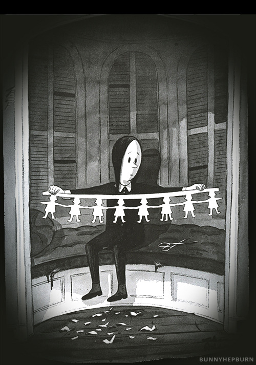 dialnfornoir:  Wednesday Addams - The New Yorker, May 9th, 1959 by Charles Addams