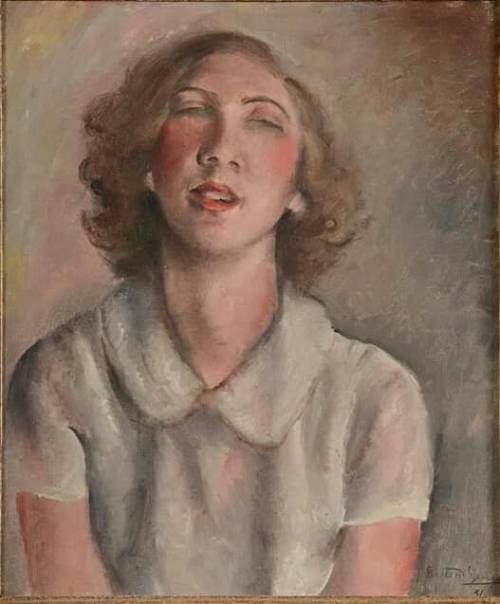 Woman Portrait   -    Georges Creten , 1931.Belgian, 1887–1966 oil on canvas, 55 x 46 cm. (21.7 x 18