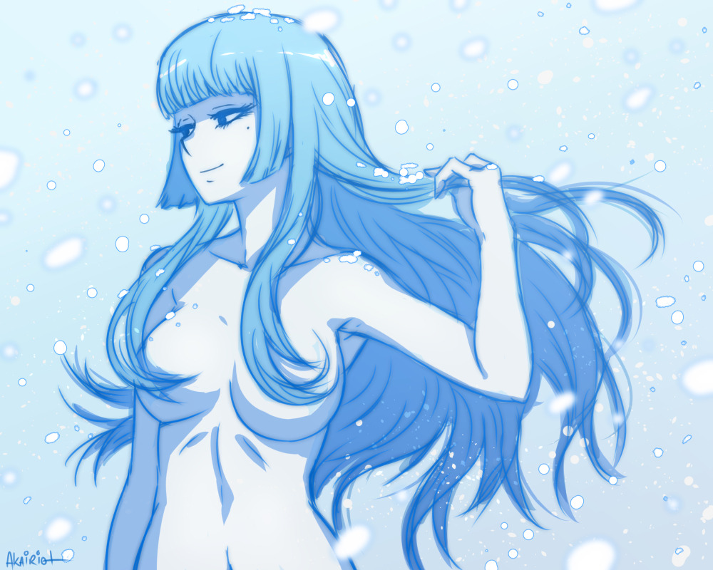 akairiot:  Yuki-onna sketch, because I love snow. &lt;3support the artist - buy