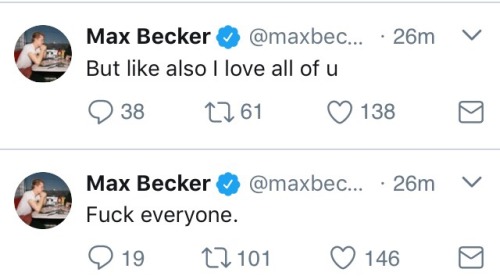 getreadytoswm: max becker being a hoe plus his drunk moods