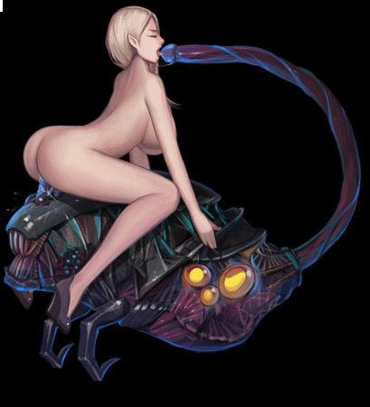 Naked oppai blondeâ€™s big tits bouncing while sheâ€™s getting fucked and licking an alienâ€™s tentacle cock.