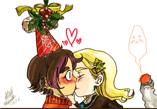 kannibal: Doing a thing for my fandoms :D Happy Holidays, guys! In which Jehan hangs the mistletoe h