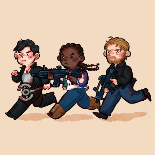 The squad ready to fuck shit up. Commissioned by @statisticallymorelikely ❤ ❤ ❤Also available as sti