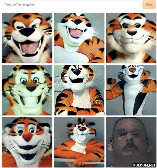 Tony the Tiger mugshot Run   Kaynak