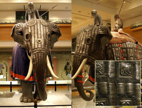 Indian elephant armour, 17th century. This fabulous 17th century armour is composed of 5,840 plates 