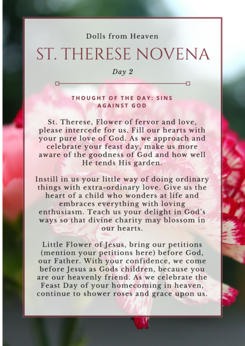 dollsfromheaven:“The only grace I ask, O Jesus, is never to offend Thee.” -St. Therese #novena #pray