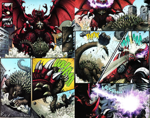 astoundingbeyondbelief: Part of the great Anguirus/Destoroyah fight. Godzilla: Legends #1 (2011) Wri