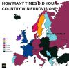 How many times have European countries won the Eurovision Song Contest.
by mapsinthefeed