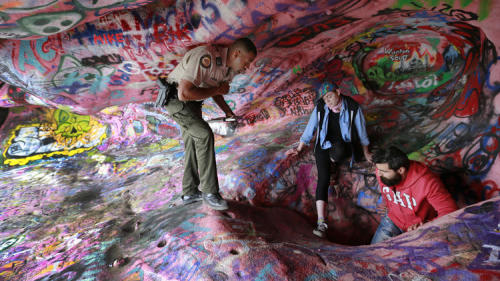 Sorry, the ‘Jim Morrison’ cave is closedHandling the graffiti at Corral Canyon Cave in M