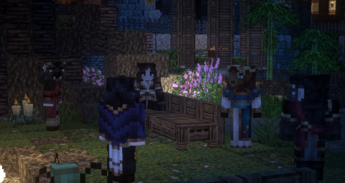 massivecraftofficial: A group gathers beneath the Great Tree in Floral Court to talk about dragons, 