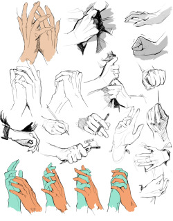 paintandfury:  *draws hands when I’m sad*