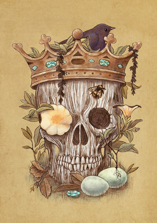 bestof-society6:    ART PRINTS BY TERRY FAN  Memento Mori A Beautiful Death Navajo