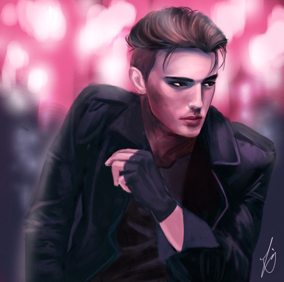 yingyingjiang: Art inspired by the latest YOI explosion that is Otabek. Hot damn.