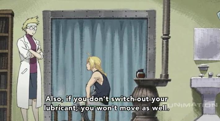 salvadorlateorjustlate:  Sex Ed: FMA: Brotherhood Edition. 