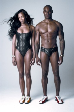 Devon-Aoki:  Naomi Campbell And Tyson Beckford By Patrick Demarchelier For Pirelli