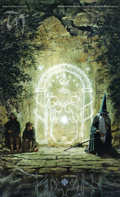 stoneofthehapless:Password Into Moria; art by Ted Nasmith`The answer to your first question, Boromir