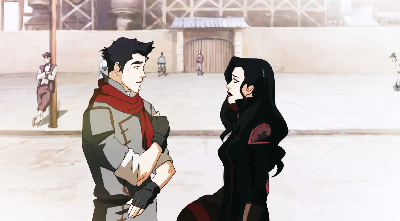 futuriistic: is it just me or do mako and asami stand further apart with each bookAsami