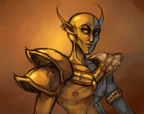 hugtherobots:vivec again, but not as angry, as per my wife’s request