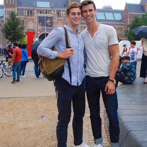 cute-gay-couple4love:#cutegaycouple These two should have children - they’re that good looking.