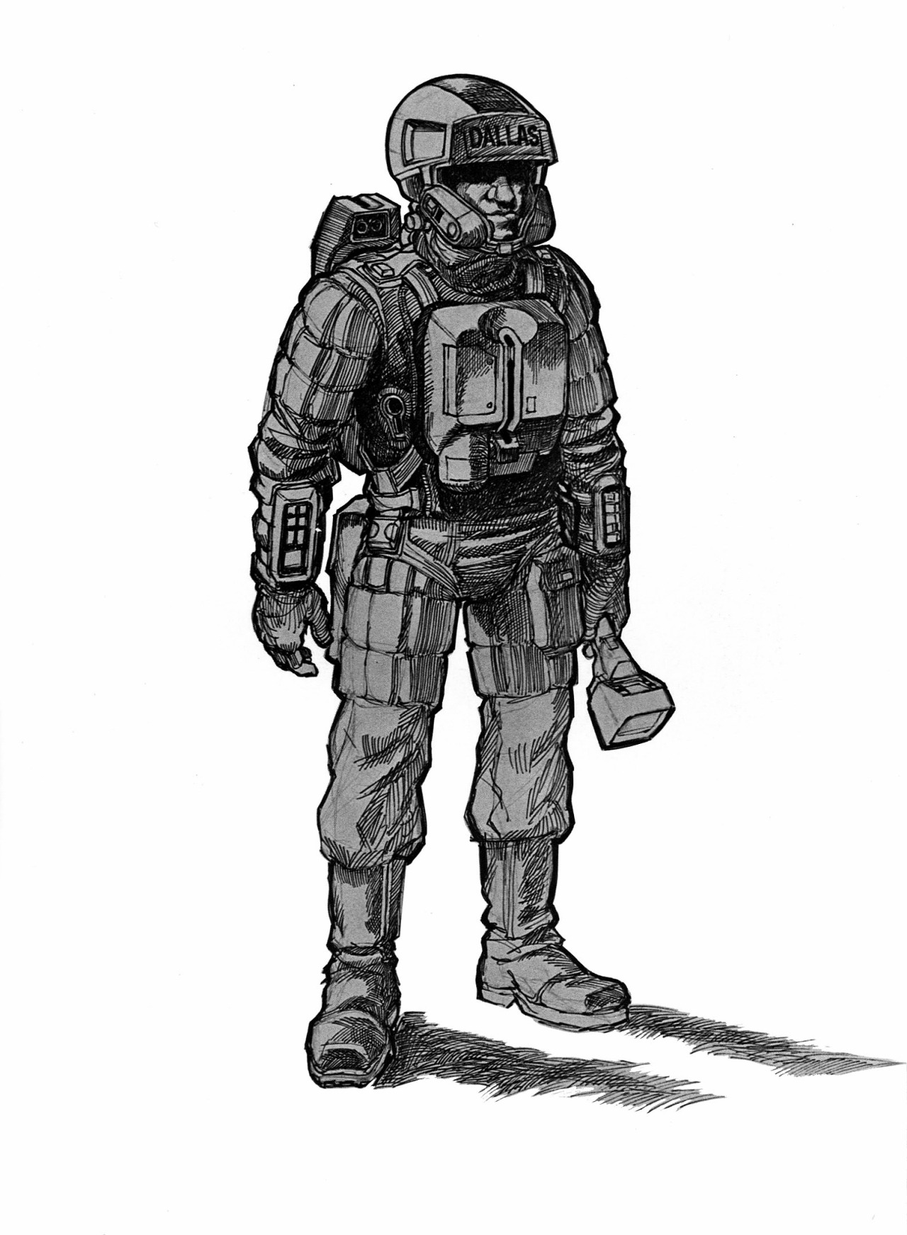 gameraboy:  Jean “Moebius” Giraud and Ron Cobb’s designs of the space suits