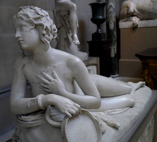 monumentraider: Sculpture Gallery Lorenzo Bartolini (1777-1850), Recumbent Bacchante, 1834 iv on Fli