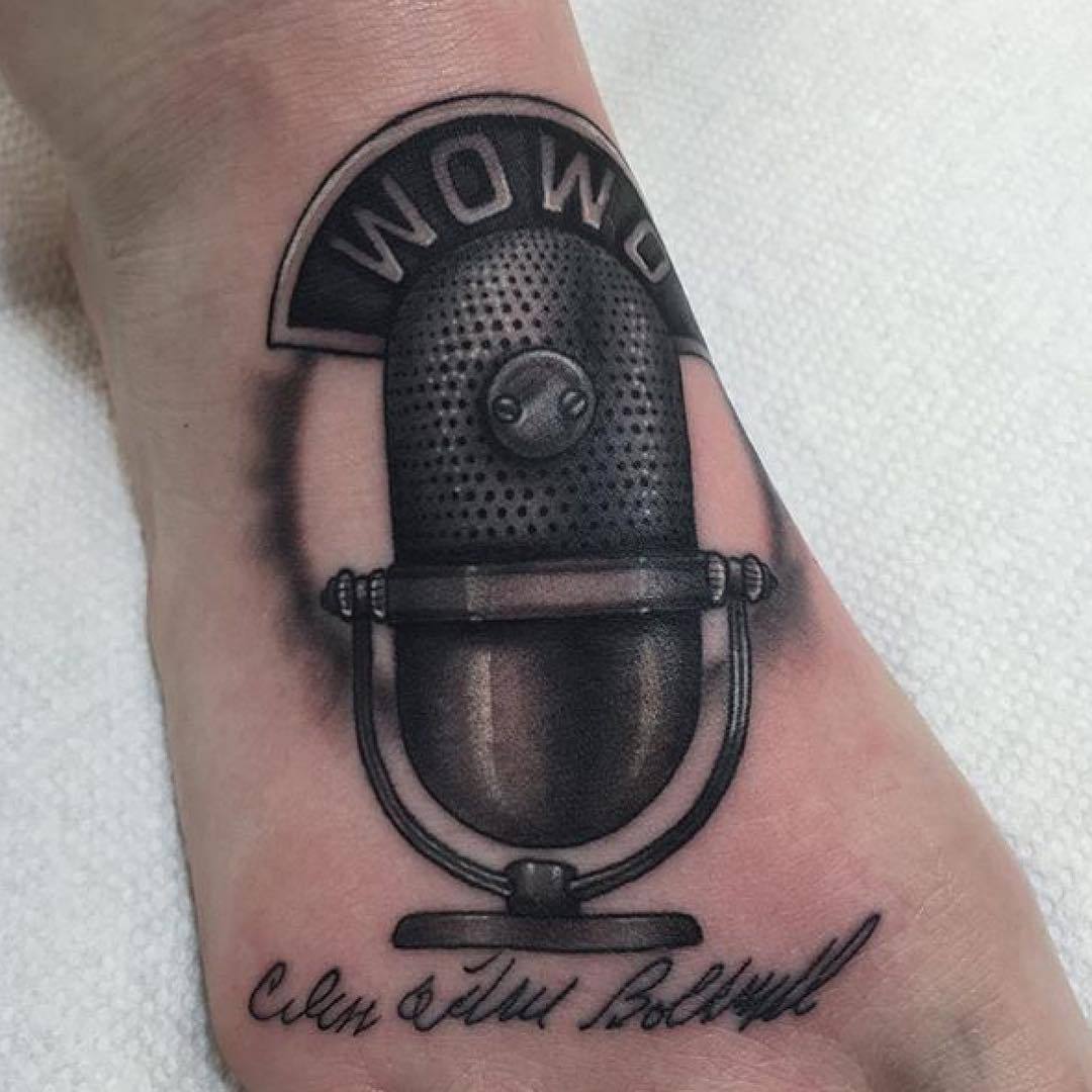 Ribbon Microphone Tattoo By Lachie Grenfell  Vic Market Tattoo