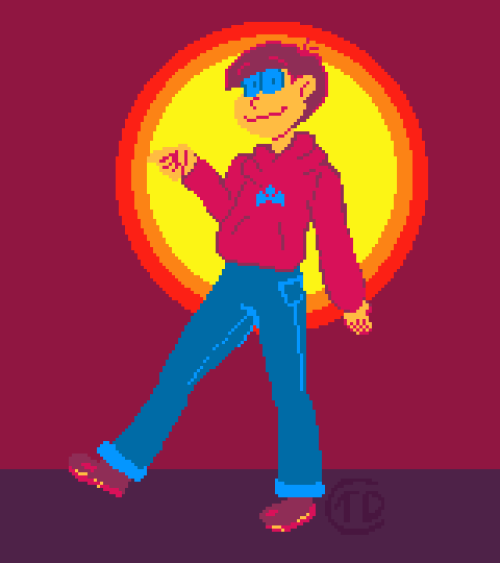 that-artistic-dork-chris: some pixel art of the Matsuno brothers! I did a little palette challenge u
