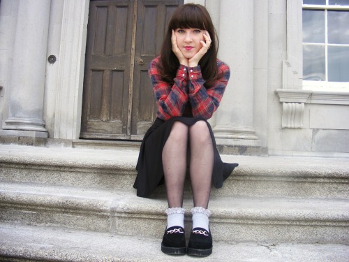 Fashionmylegs: Style Pick  Shirt- Penneys/Primark Skirt- Catch Tights &amp; socks- Penneys/