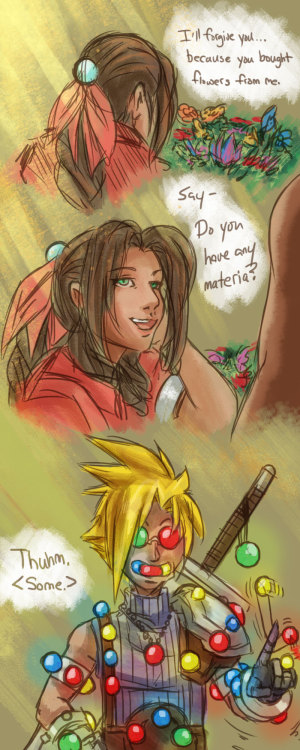 Been playing FF7 recently, after probably a decade. I did remember, I usually felt like this. Also, new video drivers fucked up my color proofing in photoshop.