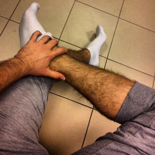 soxyeah: angryangrybirds:  My legs are tired and need a massage. :-P #gay #gayfetish #gaysocks #sock