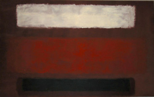 Mark Rothko, No. 9 (white and black on wine) , 1958