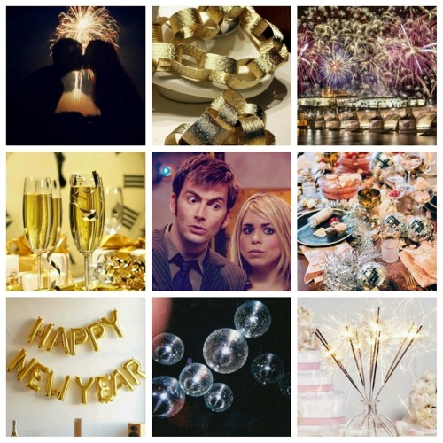 drwhoboards:Doctor Who moodboard: Tenth Doctor/Rose Tyler + New Year (requested by: anon)drwhoboards