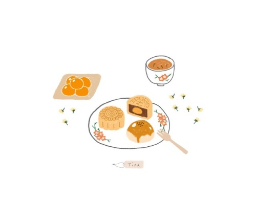 tinaillustration:moon cake