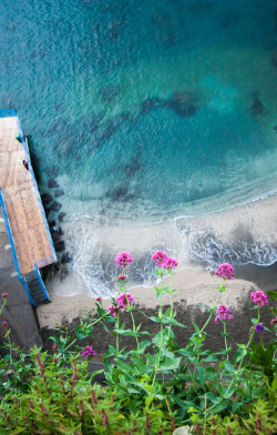 travelingcolors:  Sea wall in Sorrento |