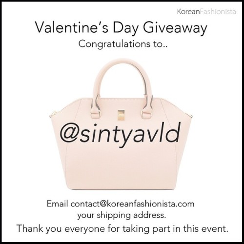 Congrats to @sintyavld Stay tuned for more giveaways and contests! #koreanfashionista #koreanfashion