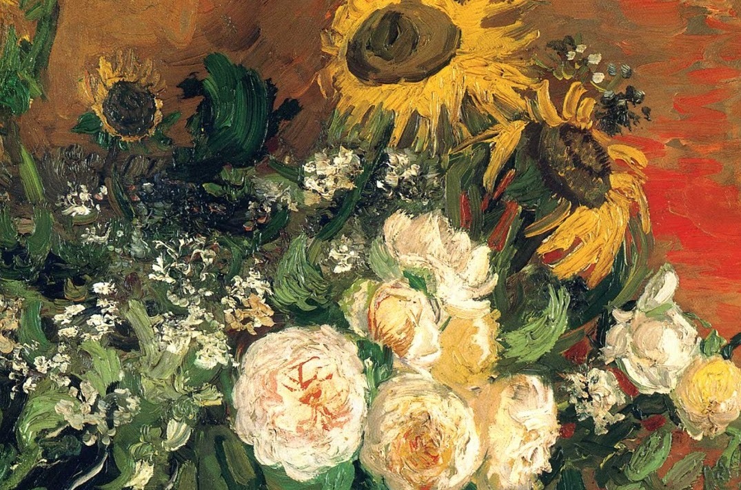 leuc: Van Gogh’s Flowers  Flowers in a Vase, 1887 Vase of lilacs, daisies and