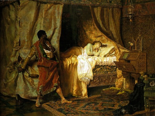 Othello and Desdemona, Antonio Muñoz Degrain, 1880