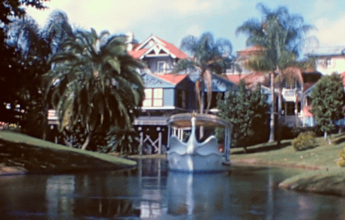 gameraboy:Take a ride on the Swan Boats at Disney World’s Magic Kingdom in 1975! Super8 video by Dav