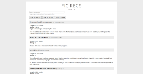 hoechlbear:Custom fic rec page (with search and sort options):LIVE PREVIEW | CODE(You should have so
