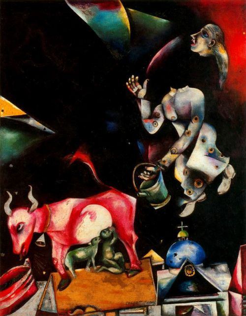 artist-chagall: To Russia, with Asses and Others, 1912, Marc ChagallMedium: oil,canvas