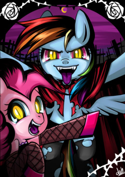 lightyami555:  Vampire Dash and Pinkie by