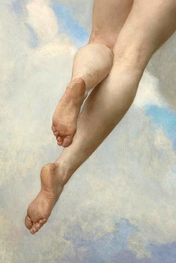 baciodellarte:  Cupid and Psyche (detail), 1899, William Adolphe Bouguereau 