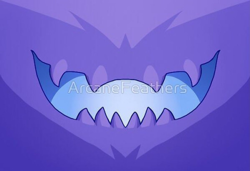 Made some Haunter mouth masks to stick in my Redbubble shop! Regular, shiny and my own alt Halloween