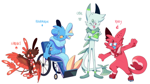 chimera guardians 2021!! these guys were pokemon roleplay characters i made up in fifth grade, 