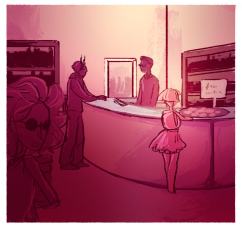 monsterpopcomic: it’s library time! also, i you drew a monstersona for me, make sure to keep a