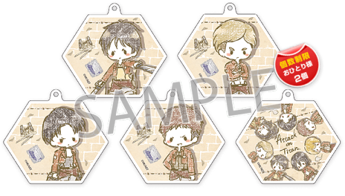 snkmerchandise: News: First Japanese Survey Corps Tryouts Merchandise Original Release Date: December 10th, 2017Retail Price: Various (See below) The main visual for the first Japanese Survey Corps Tryouts has been unveiled! Featuring Levi, Erwin, Eren,