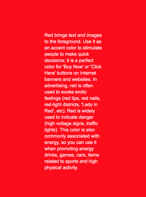 yourbrothershotfriend: thepsychjournals: Red  via color-wheel-pro Fav colour